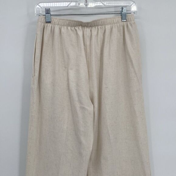 Draper's and Damon's Petites Beige Elastic Waist Straight Leg PS Petite Small - Picture 5 of 9